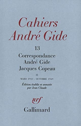 CORRESPONDANCE T2 MARS 1913 OCTOBRE 1949, de Jacques Gide | portada del libro