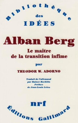 ALBAN BERG, de Theodor W. Adorno | portada del libro