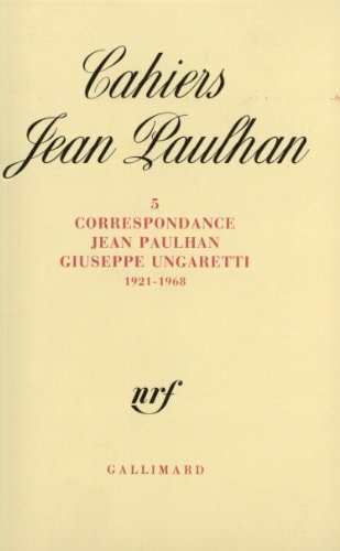 CORRESPONDANCE, de Jean Paulhan | portada del libro