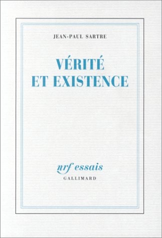VERITE ET EXISTENCE, de Sartre | portada del libro