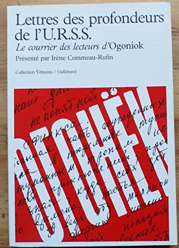 LETTRES DES PROFON URSS, de Irène Commeau-Rufin | portada del libro