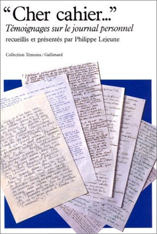 CHER CAHIER..., de Philippe Lejeune | portada del libro