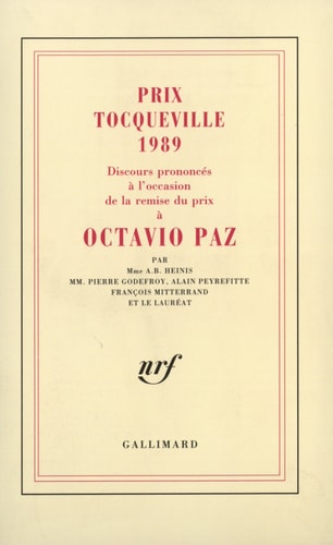 DISCOURS PRONONCES A L'OCCASION DE LA REMISE DU PRIX TOCQUEV, de A. B. Heinis | portada del libro