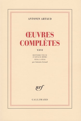 OEUVRES COMPLETES T26, de Artaud | portada del libro