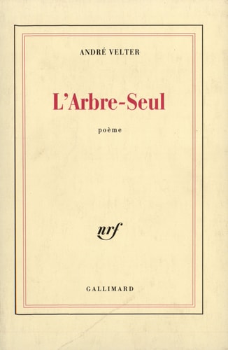 L'ARBRE-SEUL, de André Velter | portada del libro