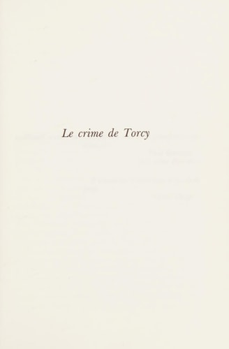 LE CRIME DE TORCY / FAUSSES NOUVELLES, de Cabanis | portada del libro