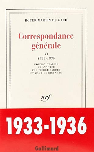 CORRESPONDANCE GENERALE T6, de Martin du Gard | portada del libro