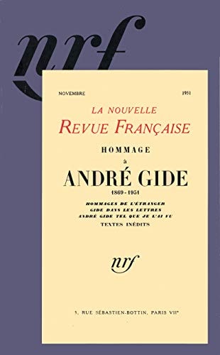 Andre Gide Hommage, de Collectif | portada del libro