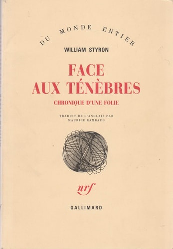 FACE AUX TENEBRES, de William Styron | portada del libro