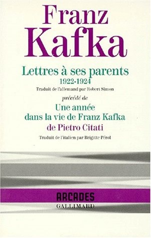 LETTRES A SES PARENTS, de Franz Kafka | portada del libro