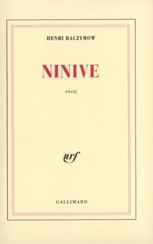 NINIVE, de Henri Raczymow | portada del libro