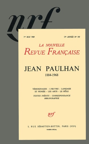 JEAN PAULHAN, de Jean Paulhan | portada del libro