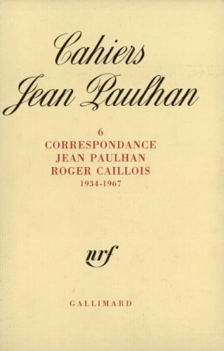 CORRESPONDANCE, de Caillois | portada del libro