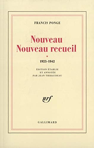 Nouveau Nouveau Recueil.I.1923-1942., de Francis Ponge | portada del libro