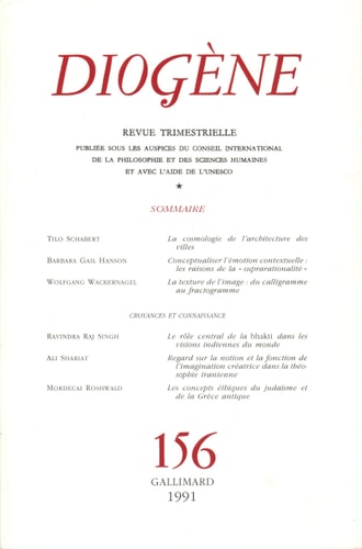 DIOGENE 156, de Collectifs | portada del libro