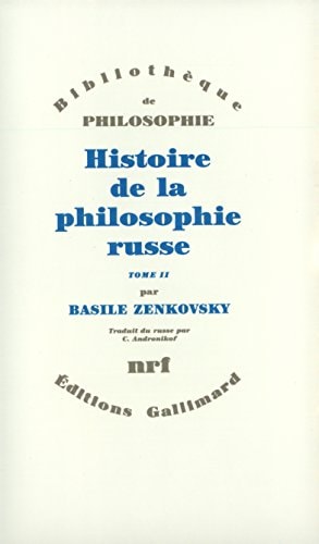 HISTOIRE DE LA PHILOSOPHIE RUSSE T1, de Vasili Vasilievitch Zenkovski | portada del libro