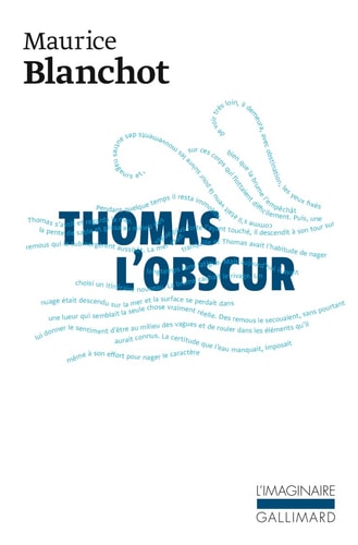THOMAS L'OBSCUR, de Blanchot | portada del libro