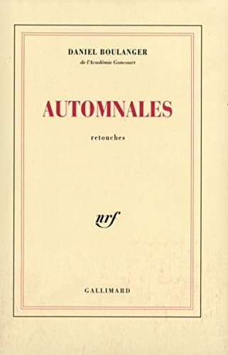 AUTOMNALES, de Daniel Boulanger | portada del libro