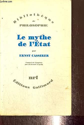 LE MYTHE DE L'ETAT, de Ernst Cassirer | portada del libro