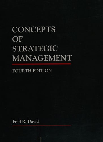 CONCEPTS STRATEGIC MANAGEMENT, de DAVID | portada del libro