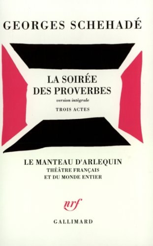 LA SOIREE DES PROVERBES, de Schehadé | portada del libro
