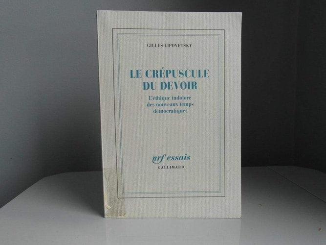 LE CREPUSCULE DU DEVOIR, de Gilles Lipovetsky | portada del libro