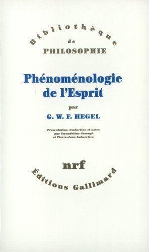 PHENOMENOLOGIE DE L'ESPRIT, de Georg Wilhelm Friedrich Hegel | portada del libro
