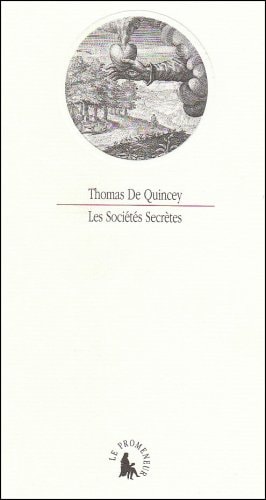 LES SOCIETES SECRETES, de Thomas De Quincey | portada del libro