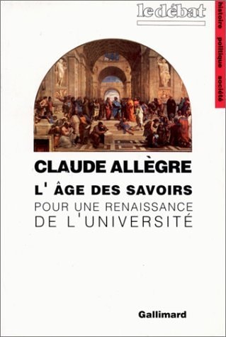 L'AGE DES SAVOIRS, de Claude J. Allègre | portada del libro