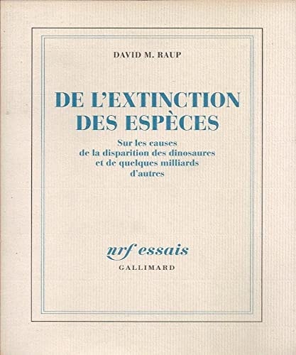 DE L'EXTINCTION DES ESPECES, de David M. Raup | portada del libro
