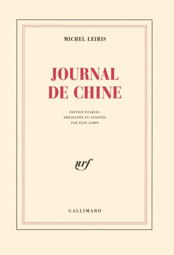 JOURNAL DE CHINE, de Leiris | portada del libro