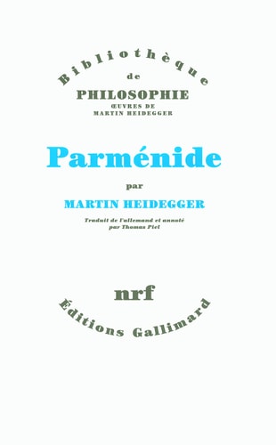 PARMENIDE, de Martin Heidegger | portada del libro