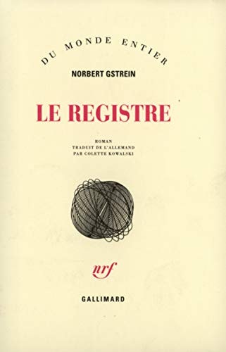 LE REGISTRE, de Norbert Gstrein | portada del libro