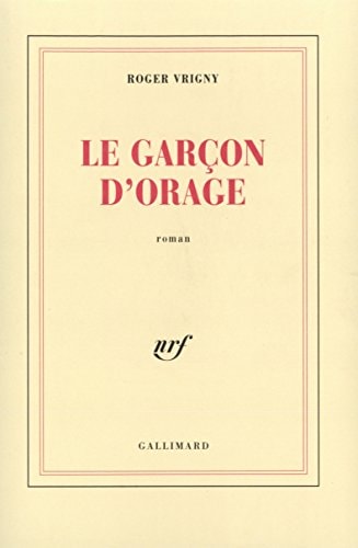 LE GARCON D'ORAGE, de Roger Vrigny | portada del libro