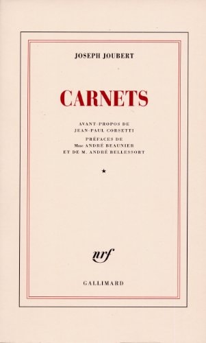 CARNETS T1, de Joseph Joubert | portada del libro