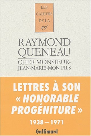 CHER MONSIEUR-JEAN-MARIE-MON FILS, de Raymond Queneau | portada del libro