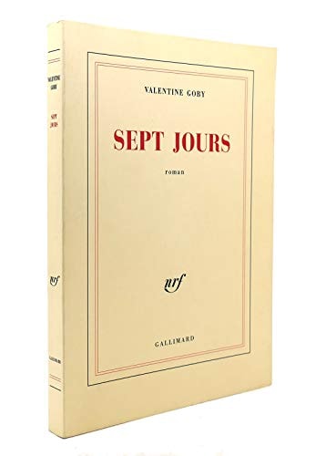 SEPT JOURS, de Valentine Goby | portada del libro