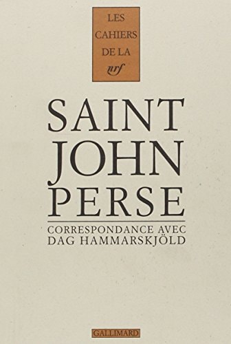CORRESPONDANCE, de Saint-John Perse | portada del libro