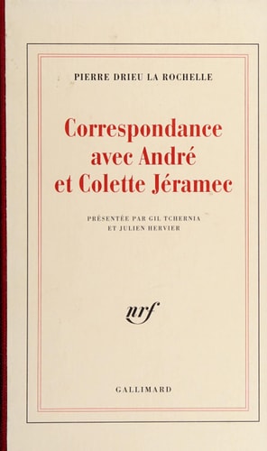 CORR DRIEU JERAMEC, de Drieu la Rochelle | portada del libro