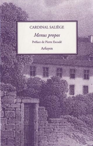 MENUS PROPOS, de SALIEGE JULES G | portada del libro