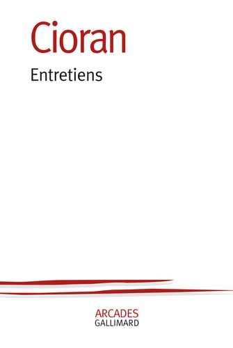 ENTRETIENS, de Emile M. Cioran | portada del libro