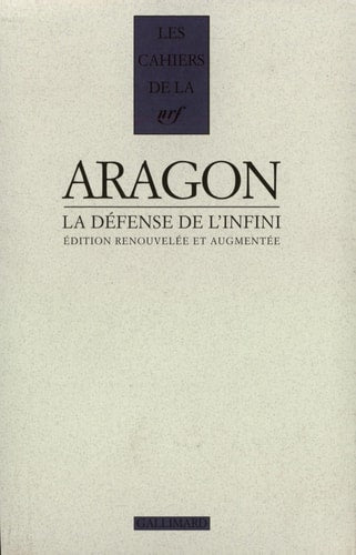 LA DEFENSE DE L'INFINI, de Aragon | portada del libro