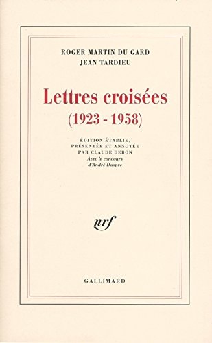 LETTRES CROISEES 1923-1958, de Roger Martin Du Gard | portada del libro