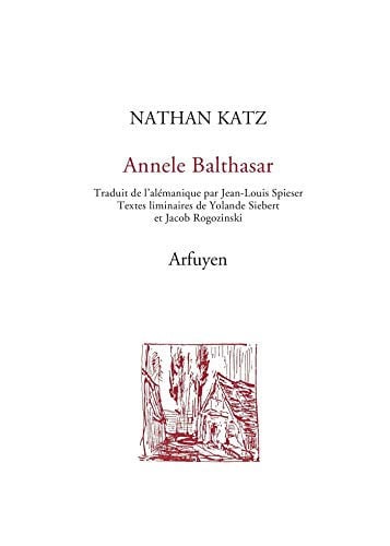 ANNELE BALTHASAR, de KATZ NATHAN | portada del libro