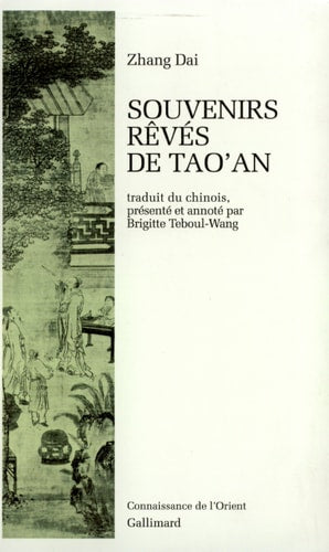 SOUVENIRS REVES DE TAO'AN, de Dai Zhang | portada del libro