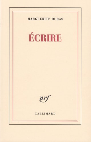 ECRIRE, de Marguerite Duras | portada del libro