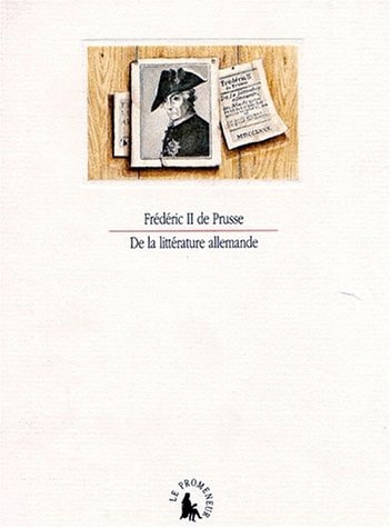 DE LA LITTERATURE ALLEMANDE, de Frédéric II de Prusse | portada del libro