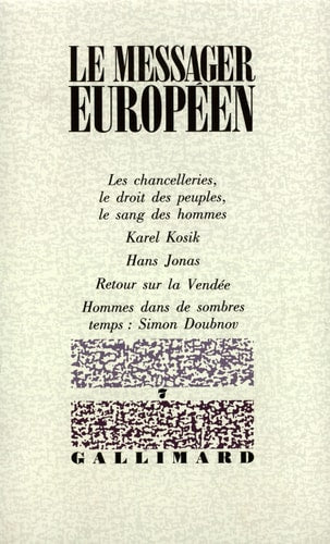 MESSAGER EUROPEEN N7, de Collectifs | portada del libro