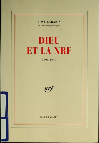 DIEU ET LA NRF, de Cabanis | portada del libro