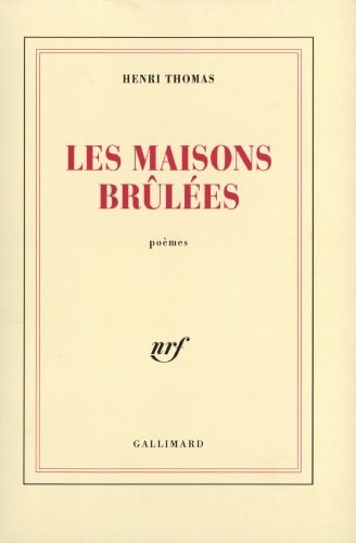 LES MAISONS BRULEES, de Henri Thomas | portada del libro